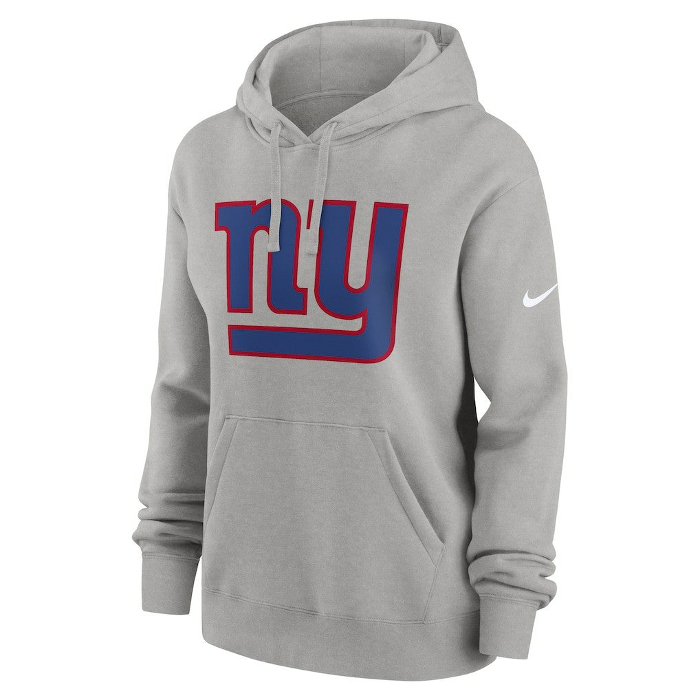 Nike New York Giants Women's Club Fleece Hoodie Heather Gray