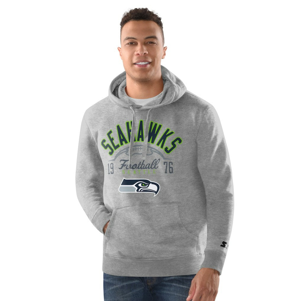 Seattle Seahawks Starter Pullover Hoodie Heather Gray