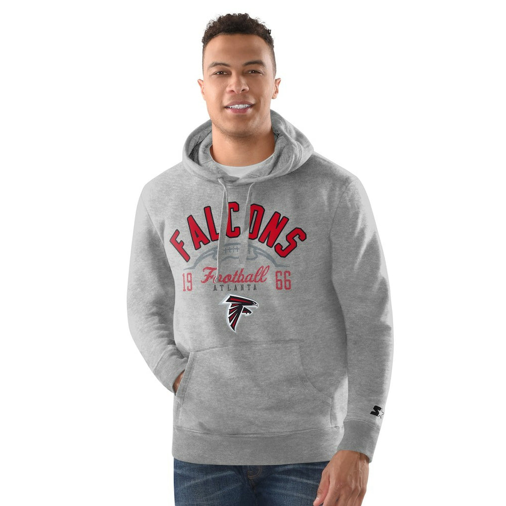 Atlanta Falcons Starter Pullover Hoodie Heather Gray