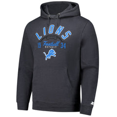 Detroit Lions Starter Pullover Hoodie Charcoal