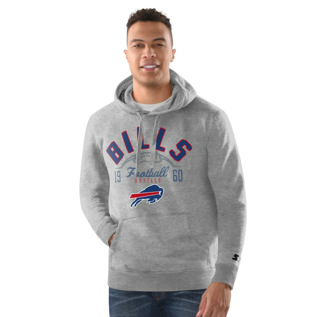 Buffalo Bills Starter Pullover Hoodie Heather Gray