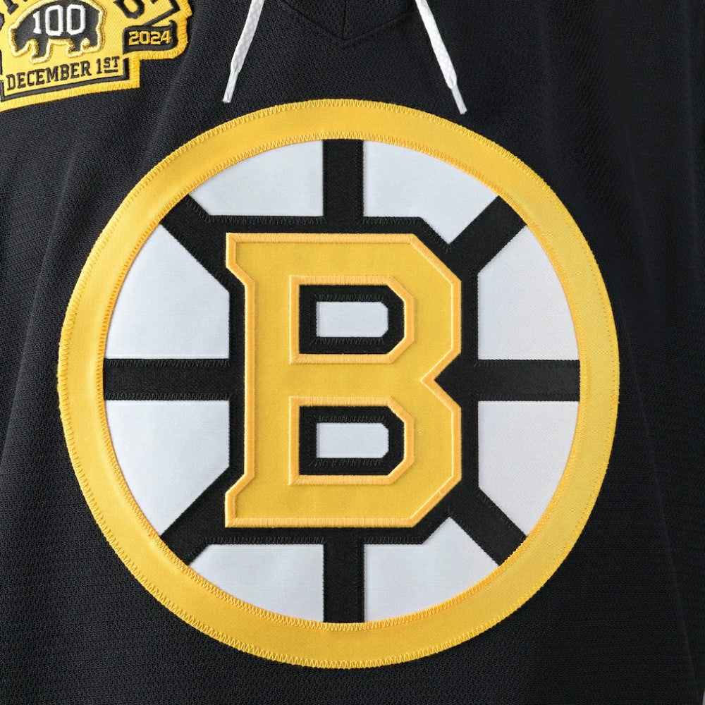 Boston Bruins Fanatics 100th Anniversary Authentic Pro Jersey - Black - NHL 202482569