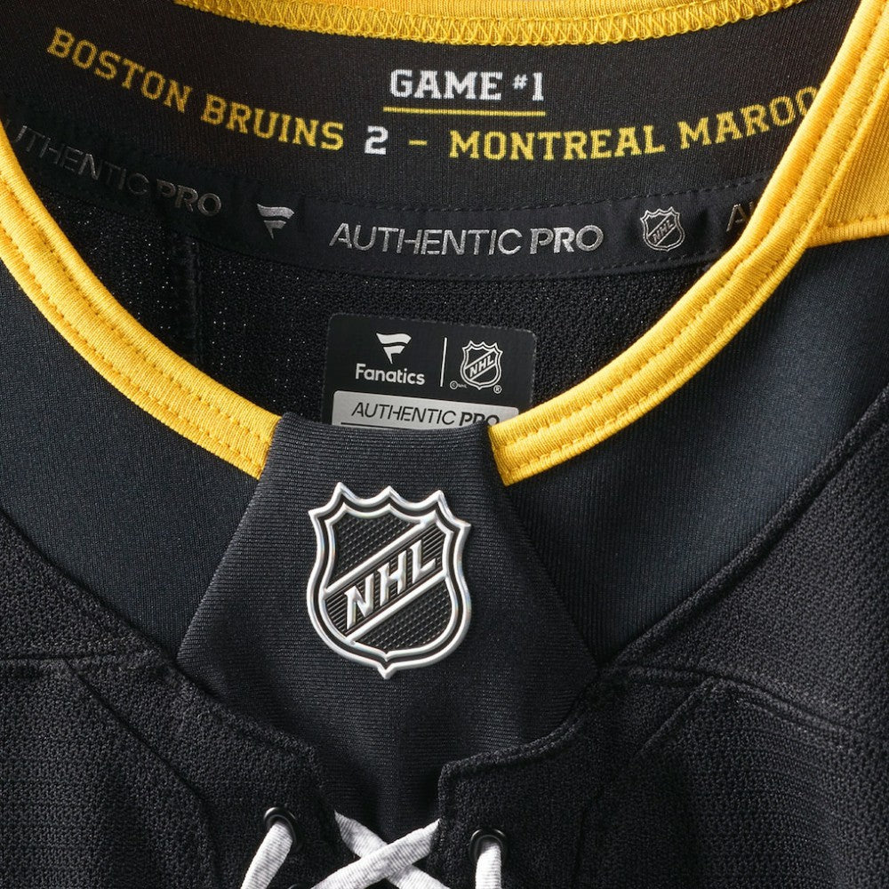 Boston Bruins Fanatics 100th Anniversary Authentic Pro Jersey - Black - NHL 202482569