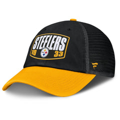 Fanatics Pittsburgh Steelers Franchise Trucker Adjustable Hat Black/Gold