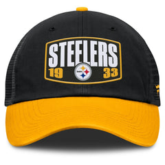 Fanatics Pittsburgh Steelers Franchise Trucker Adjustable Hat Black/Gold