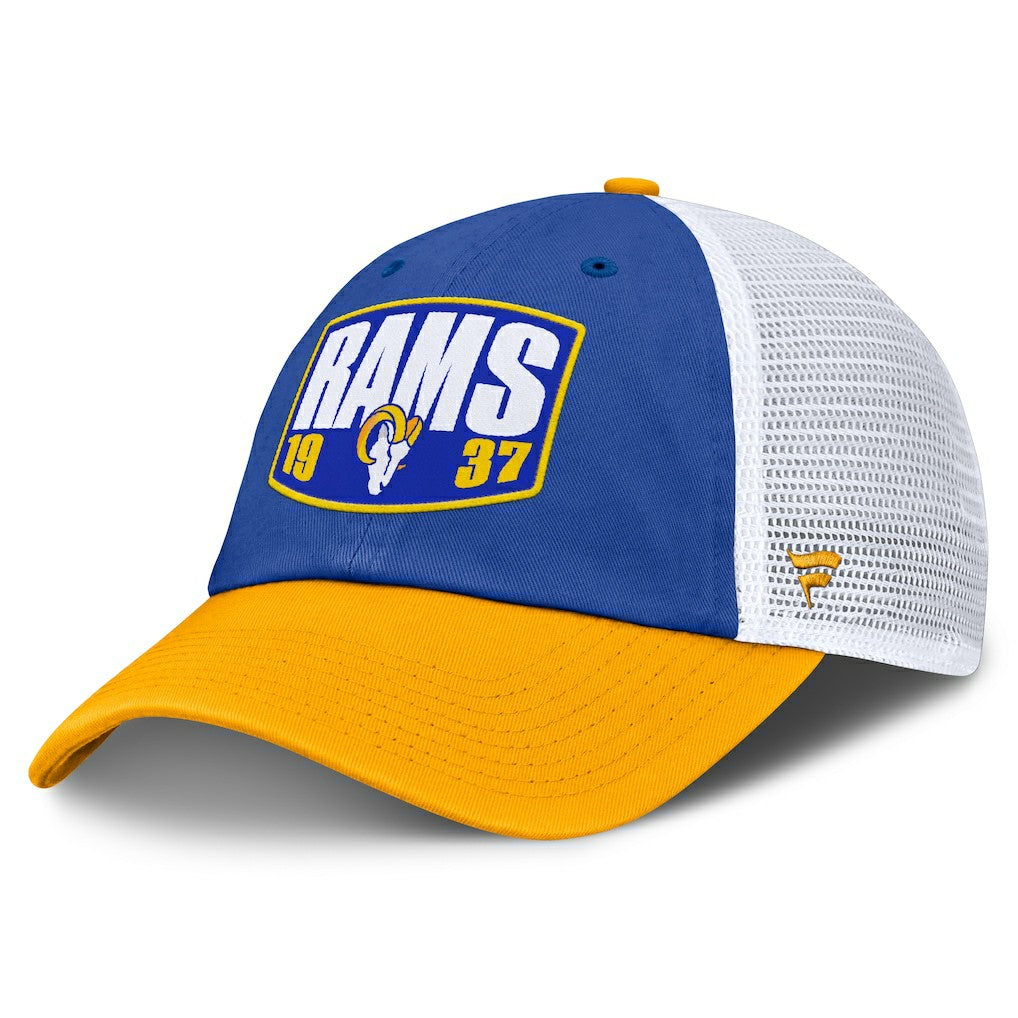 Fanatics Los Angeles Rams Franchise Trucker Adjustable Hat Royal/Gold