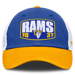 Fanatics Los Angeles Rams Franchise Trucker Adjustable Hat Royal/Gold