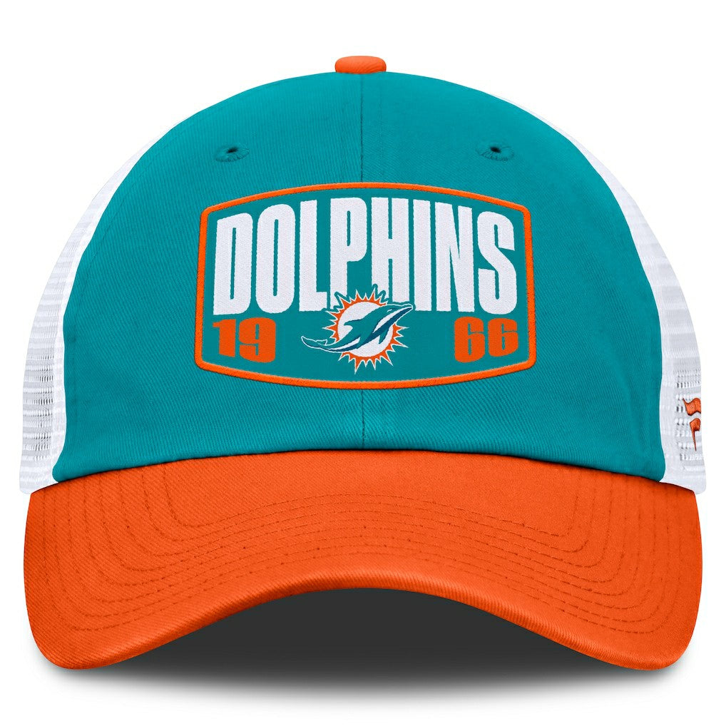Fanatics Miami Dolphins Franchise Trucker Adjustable Hat Aqua/Orange