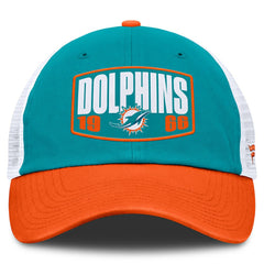 Fanatics Miami Dolphins Franchise Trucker Adjustable Hat Aqua/Orange