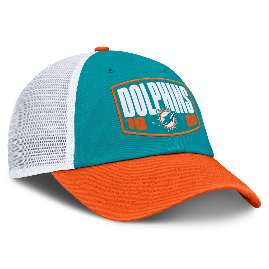 Fanatics Miami Dolphins Franchise Trucker Adjustable Hat Aqua/Orange