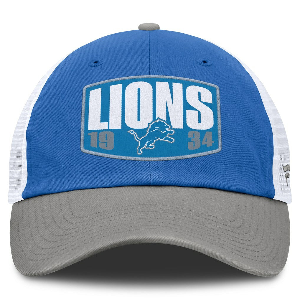 Fanatics Detroit Lions Franchise Trucker Adjustable Hat Blue/Gray
