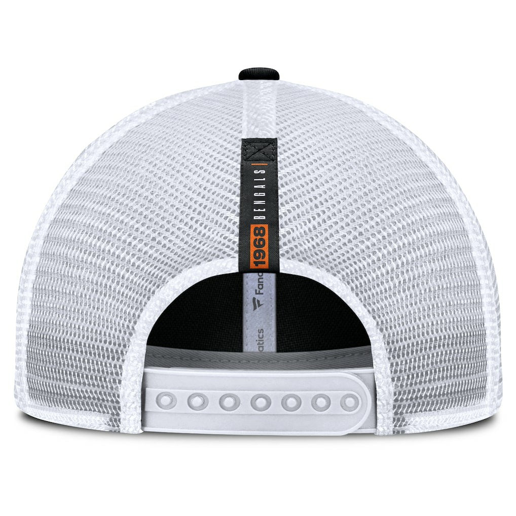 Fanatics Cincinnati Bengals Reverse Trucker Adjustable Hat Black/White