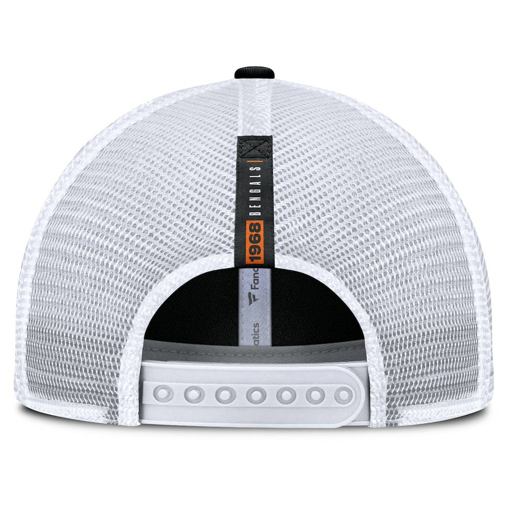 Fanatics Cincinnati Bengals Reverse Trucker Adjustable Hat Black/White