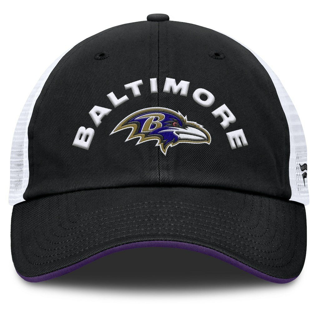 Fanatics Baltimore Ravens Reverse Trucker Adjustable Hat Black/White