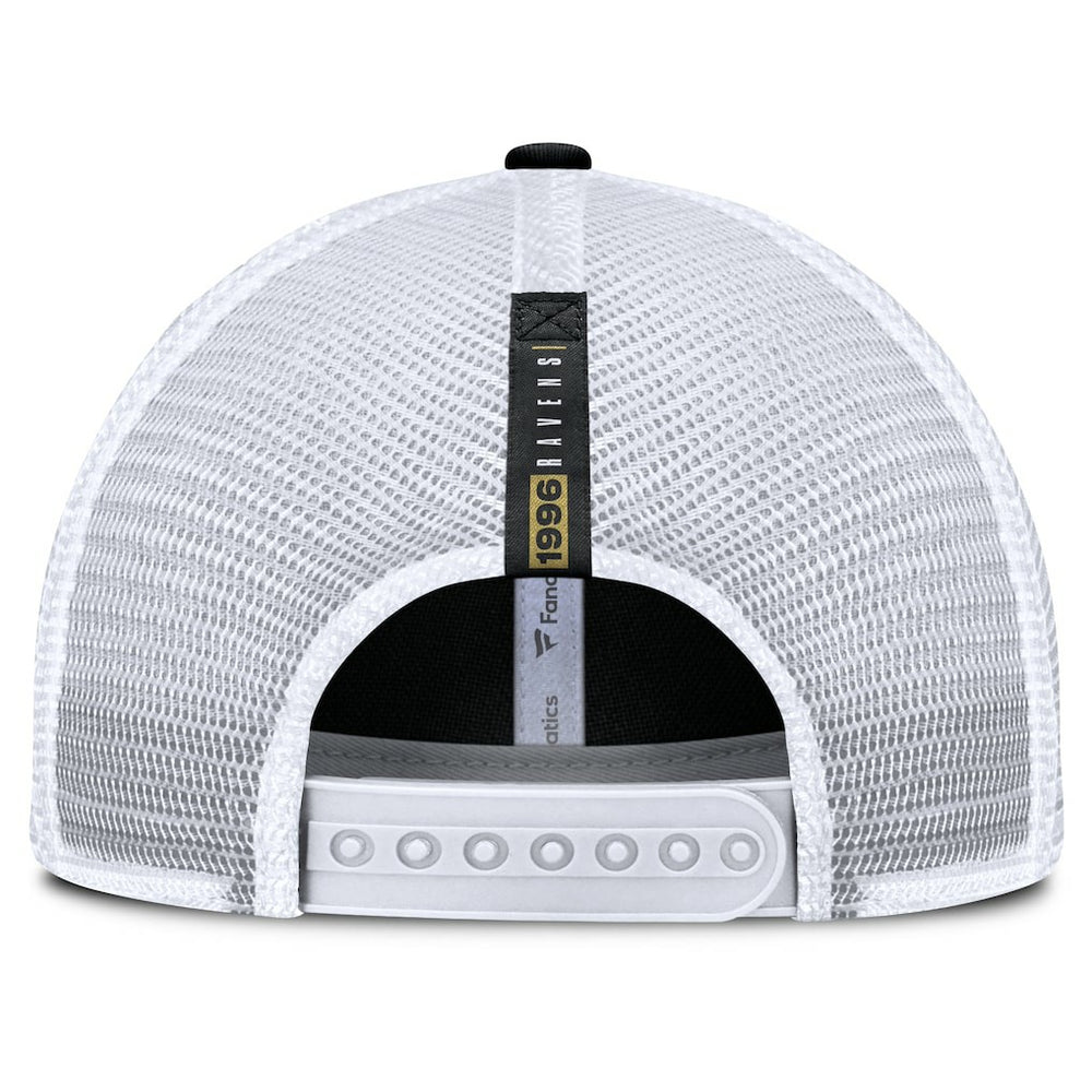 Fanatics Baltimore Ravens Reverse Trucker Adjustable Hat Black/White