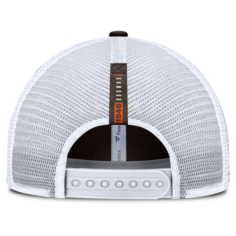 Fanatics Cleveland Browns Reverse Trucker Adjustable Hat Brown/White