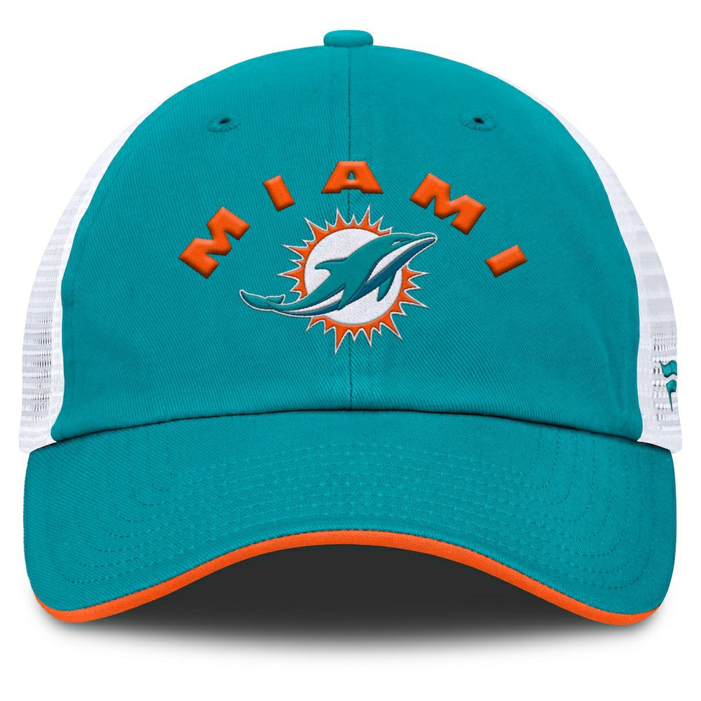 Fanatics Miami Dolphins Reverse Trucker Adjustable Hat Aqua/White