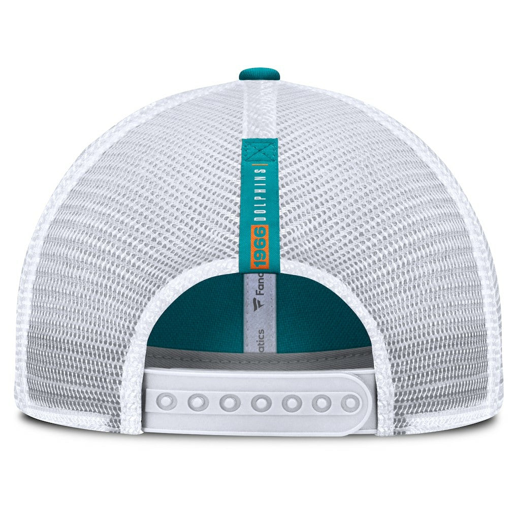 Fanatics Miami Dolphins Reverse Trucker Adjustable Hat Aqua/White