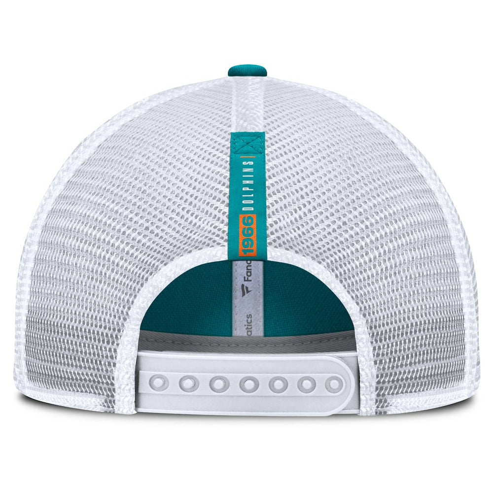 Fanatics Miami Dolphins Reverse Trucker Adjustable Hat Aqua/White