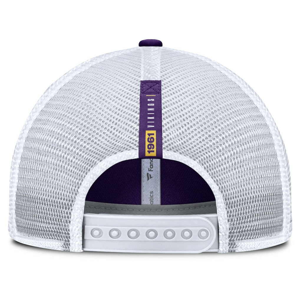 Fanatics Minnesota Vikings Reverse Trucker Adjustable Hat Purple/White