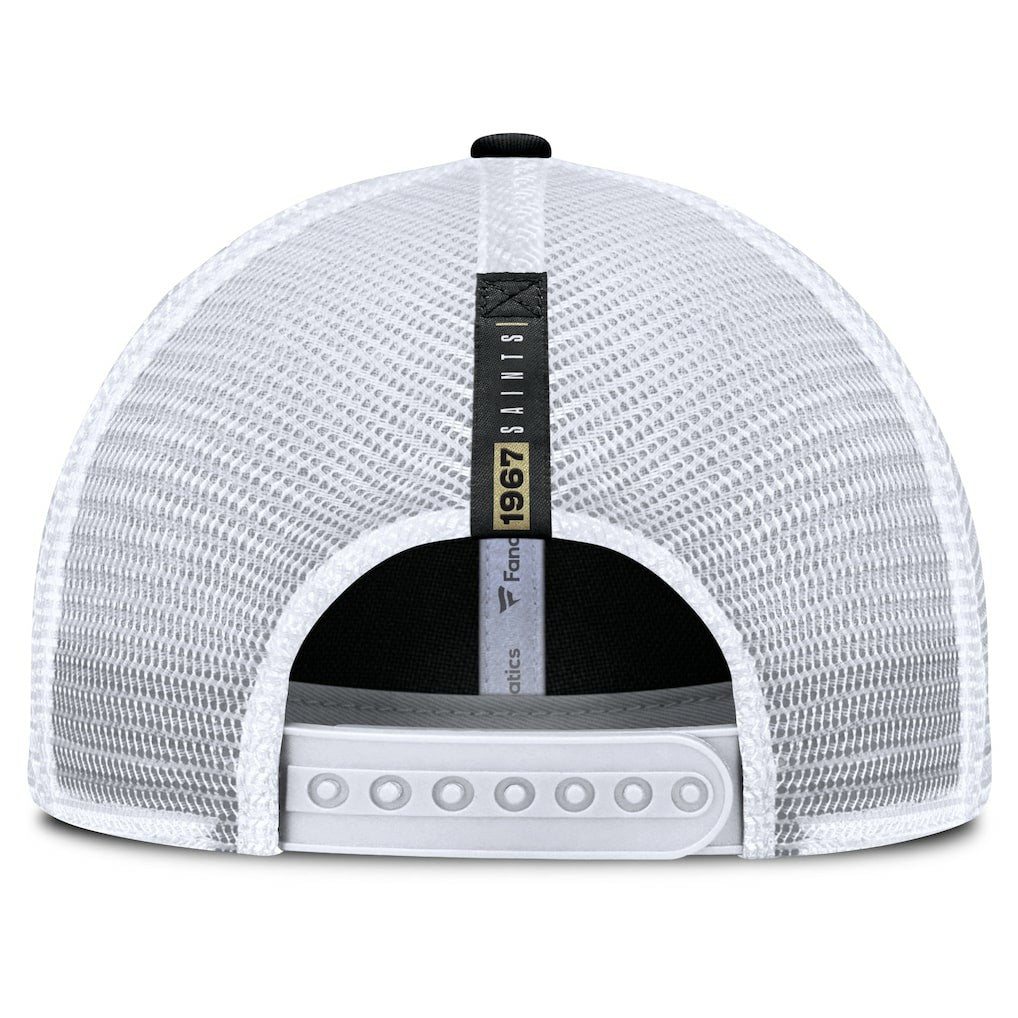 Fanatics New Orleans Saints Reverse Trucker Adjustable Hat Black/White