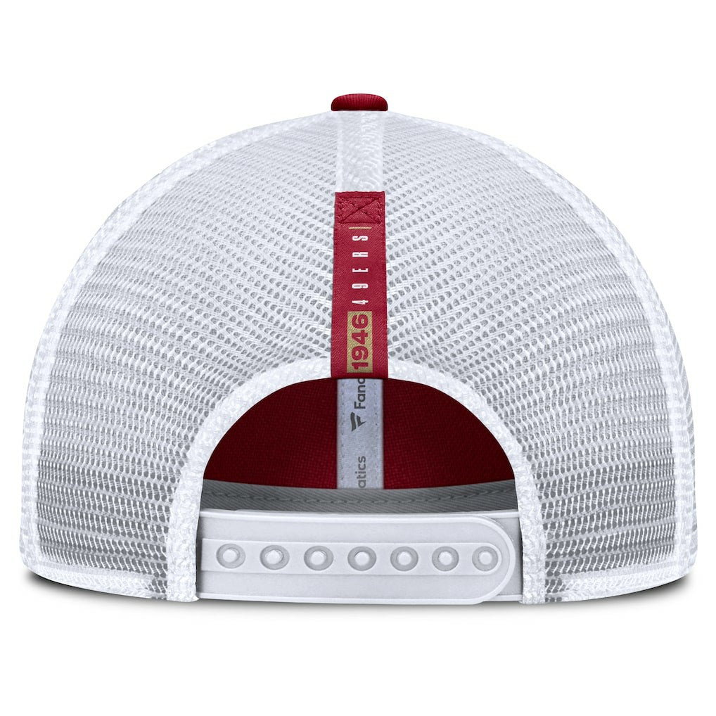 Fanatics San Francisco 49ers Reverse Trucker Adjustable Hat Scarlet/White