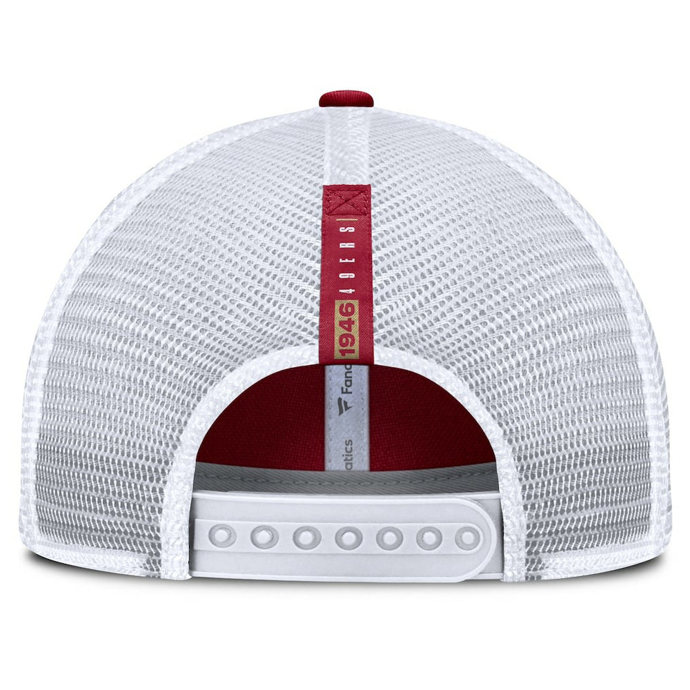 Fanatics San Francisco 49ers Reverse Trucker Adjustable Hat Scarlet/White