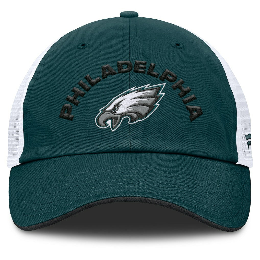 Fanatics Philadelphia Eagles Reverse Trucker Adjustable Hat Midnight Green/White