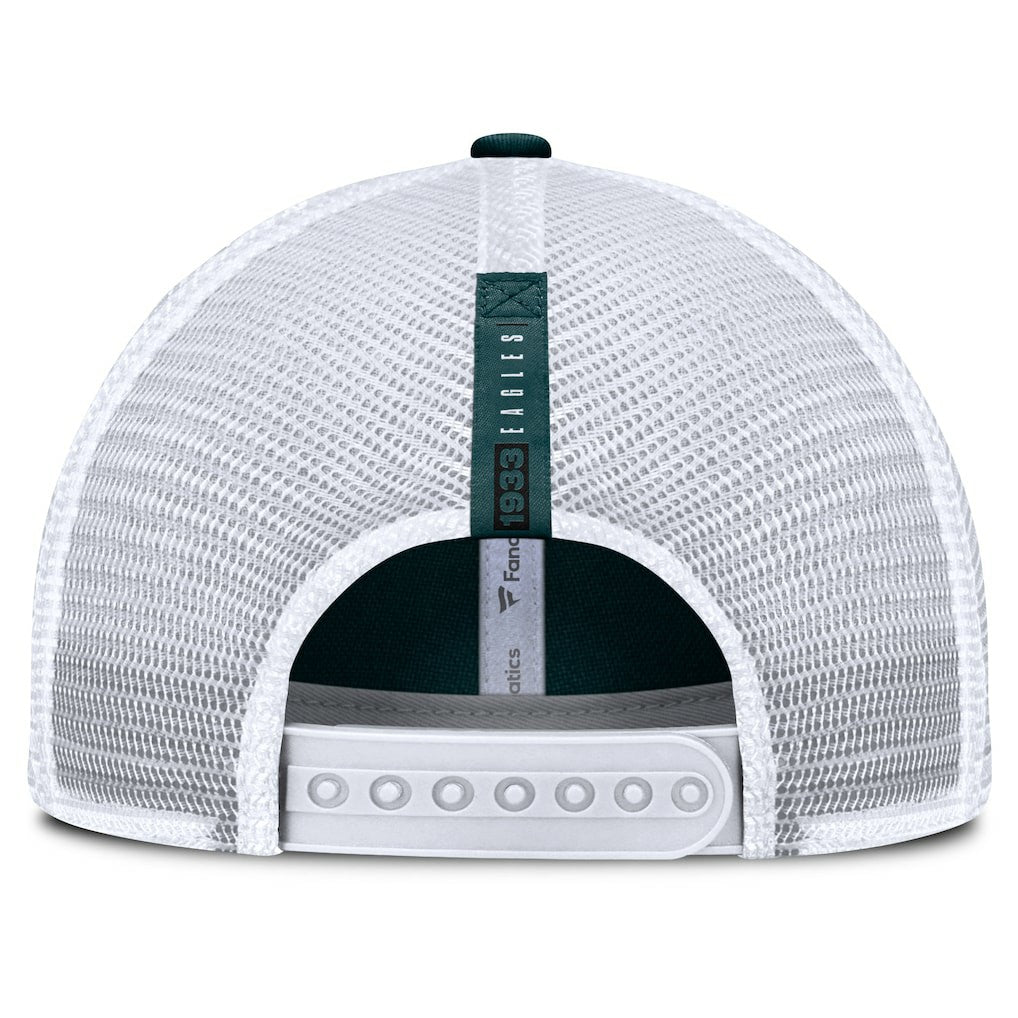 Fanatics Philadelphia Eagles Reverse Trucker Adjustable Hat Midnight Green/White