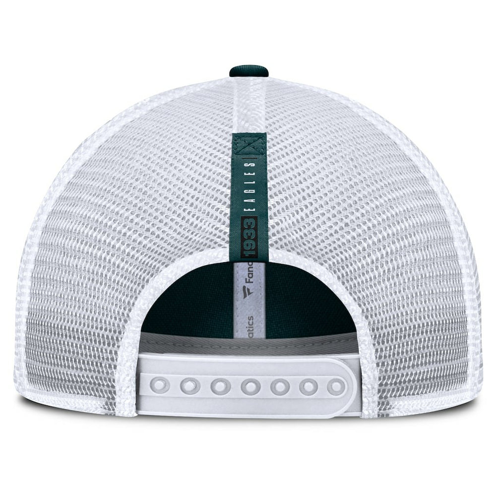 Fanatics Philadelphia Eagles Reverse Trucker Adjustable Hat Midnight Green/White