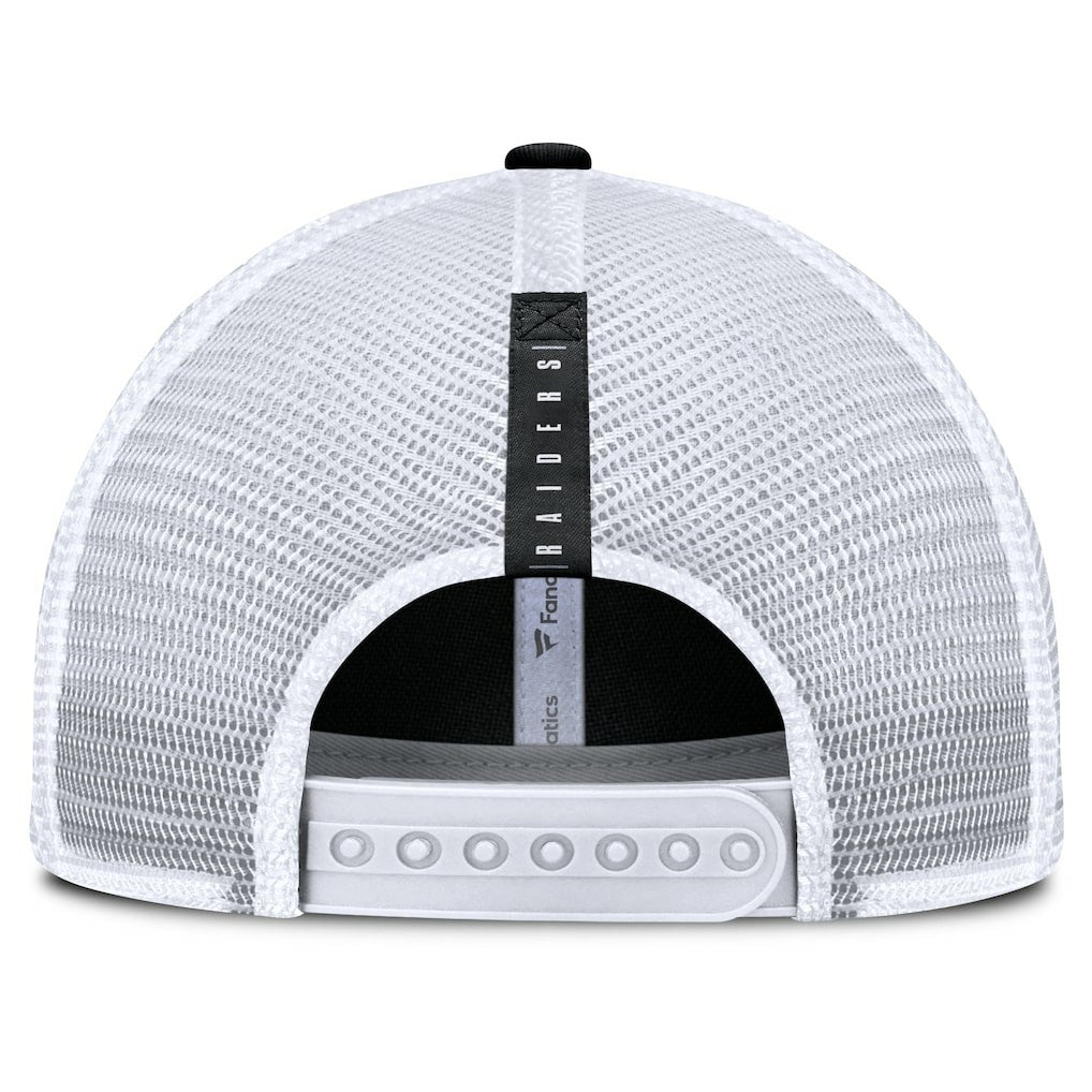 Fanatics Las Vegas Raiders Reverse Trucker Adjustable Hat Black/White