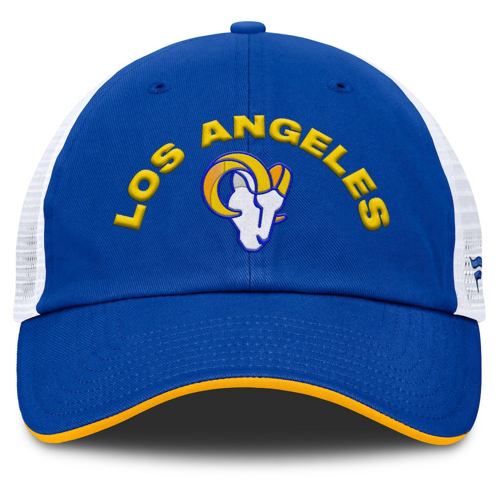 Fanatics Los Angeles Rams Reverse Trucker Adjustable Hat Royal/White
