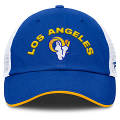 Fanatics Los Angeles Rams Reverse Trucker Adjustable Hat Royal/White