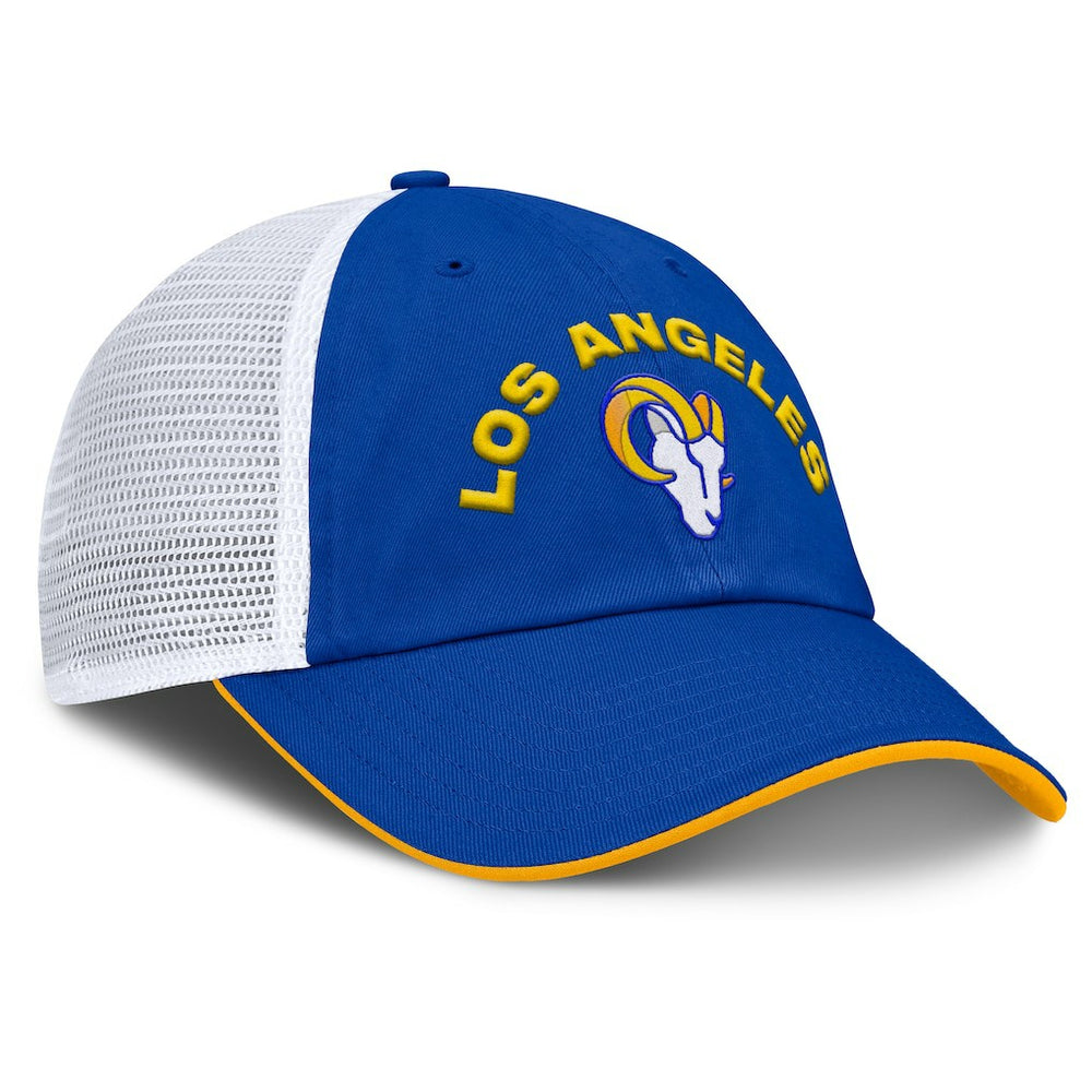 Fanatics Los Angeles Rams Reverse Trucker Adjustable Hat Royal/White