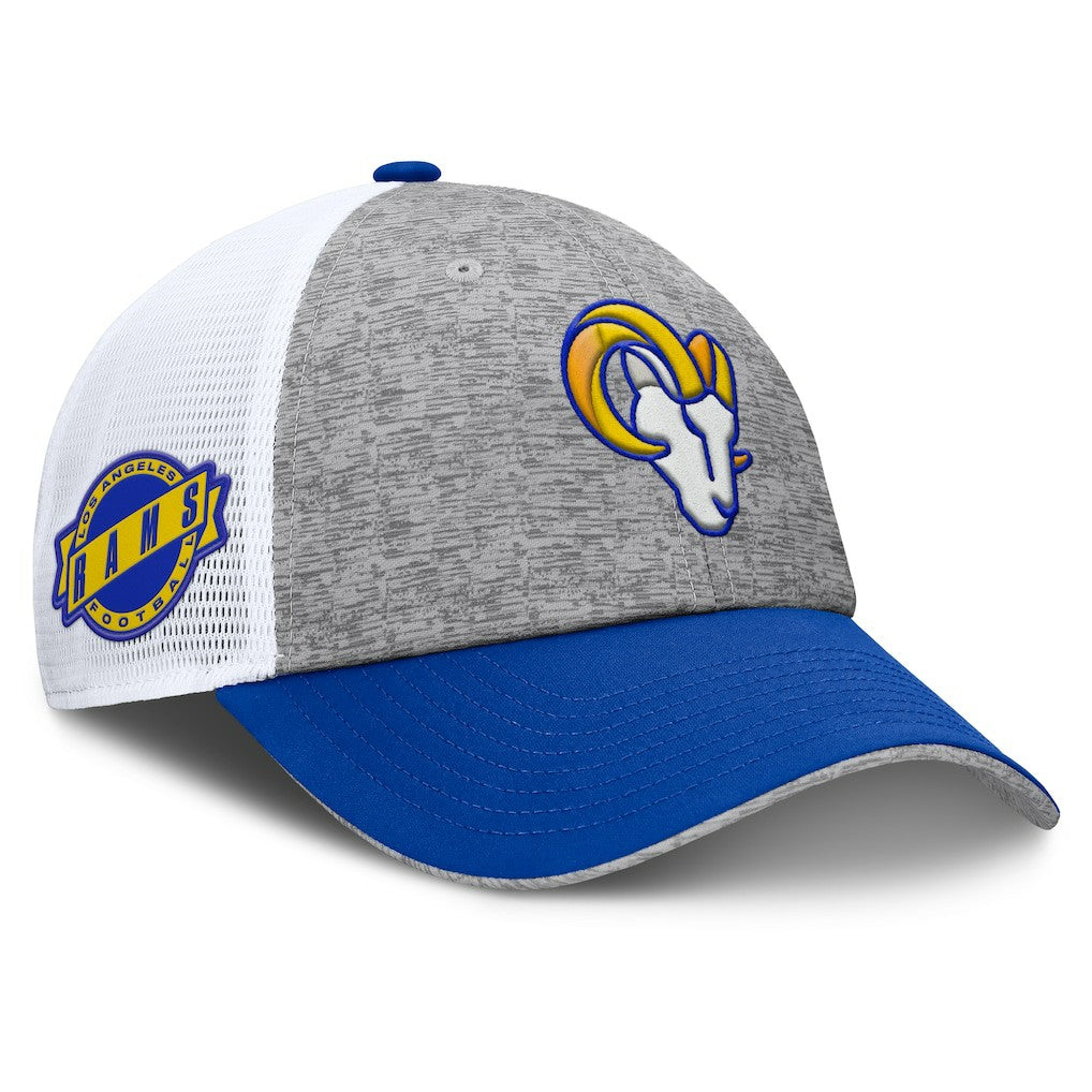 Fanatics Los Angeles Rams Option Trucker Adjustable Hat Gray/Royal