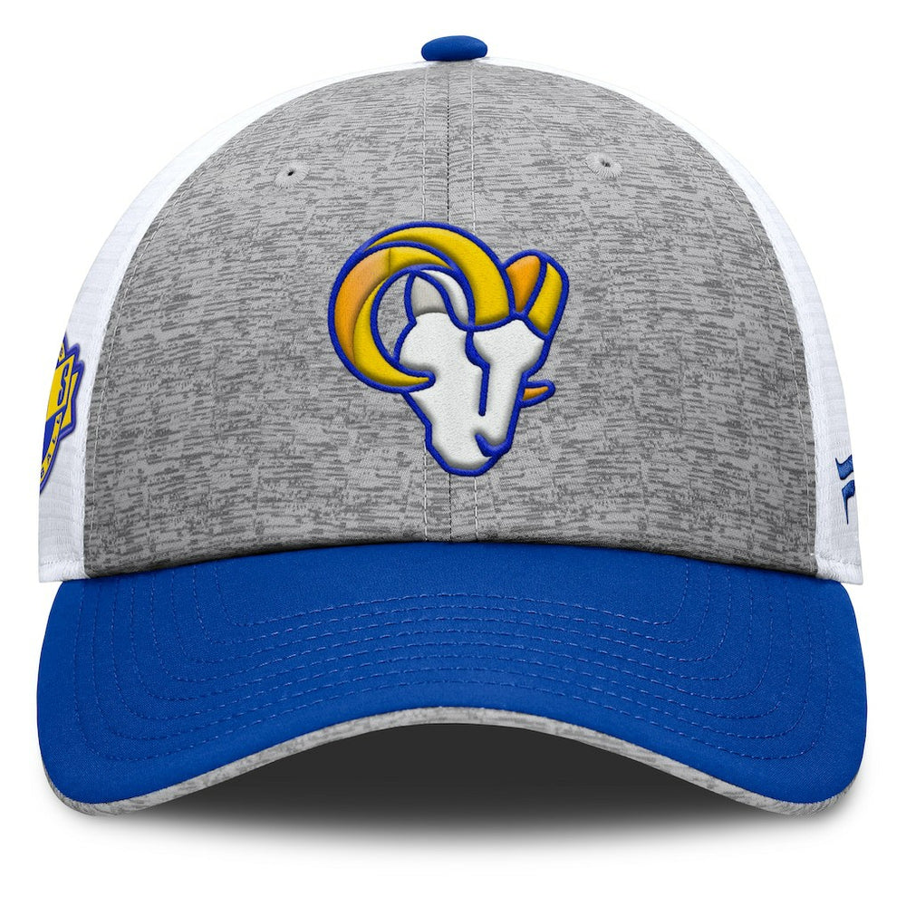 Fanatics Los Angeles Rams Option Trucker Adjustable Hat Gray/Royal