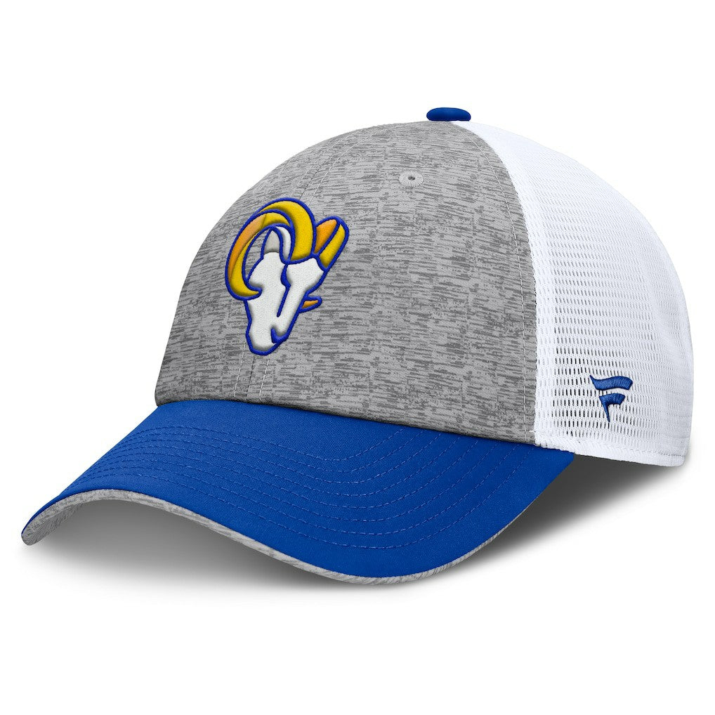 Fanatics Los Angeles Rams Option Trucker Adjustable Hat Gray/Royal
