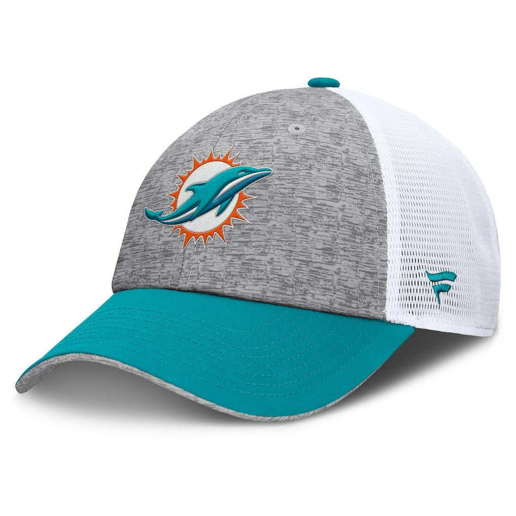 Fanatics Miami Dolphins Option Trucker Adjustable Hat Gray/Aqua