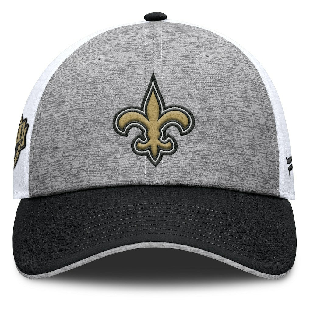 Fanatics New Orleans Saints Option Trucker Adjustable Hat Gray/Black