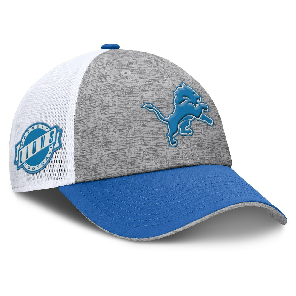 Fanatics Detroit Lions Option Trucker Adjustable Hat Gray/Blue