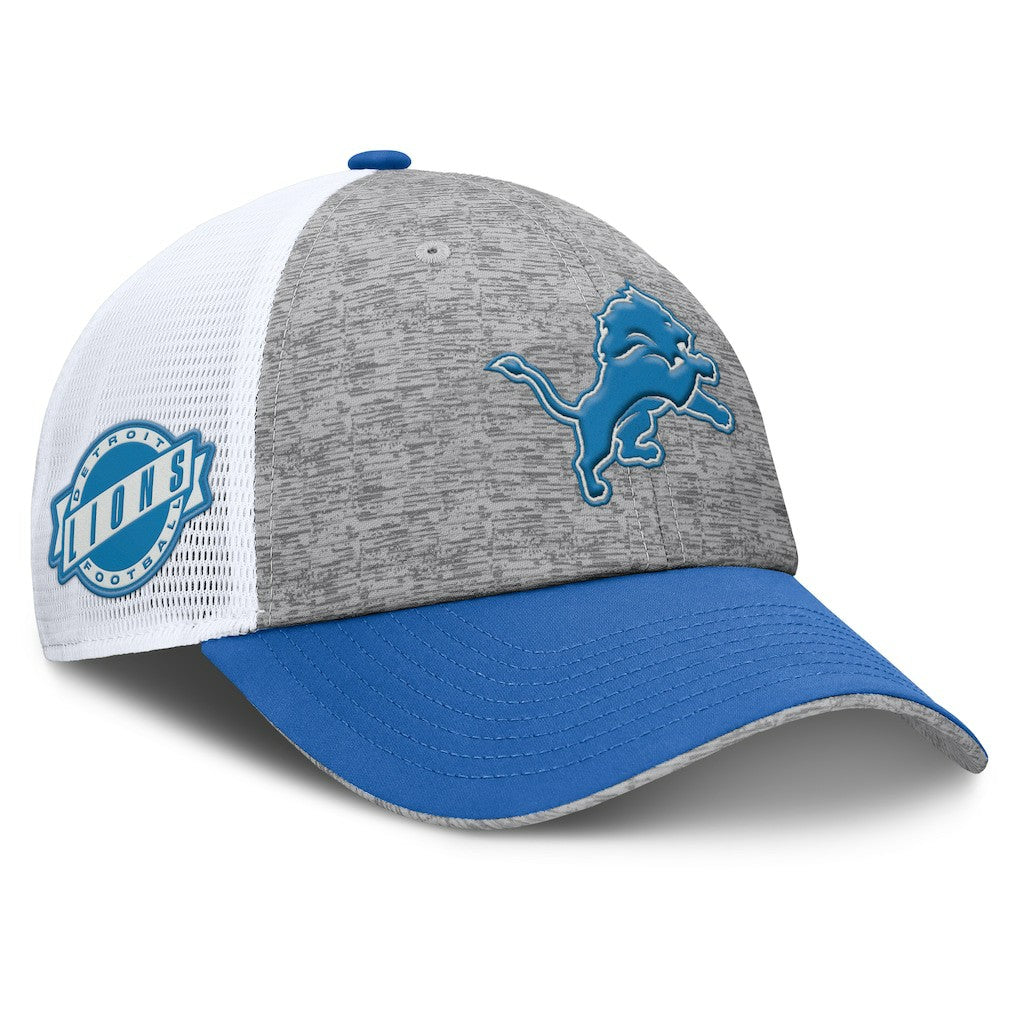 Fanatics Detroit Lions Option Trucker Adjustable Hat Gray/Blue