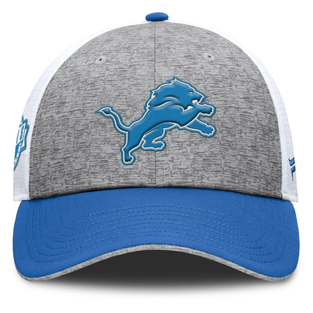 Fanatics Detroit Lions Option Trucker Adjustable Hat Gray/Blue