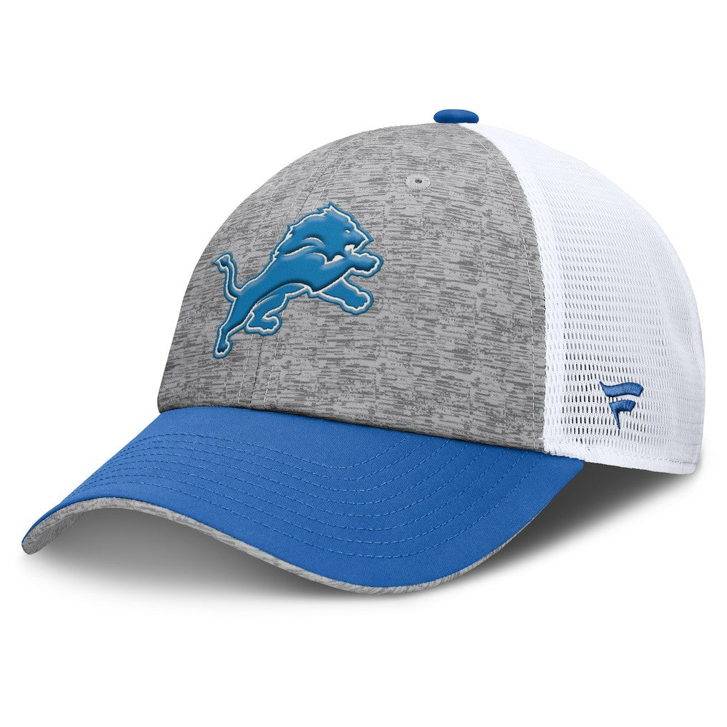 Fanatics Detroit Lions Option Trucker Adjustable Hat Gray/Blue