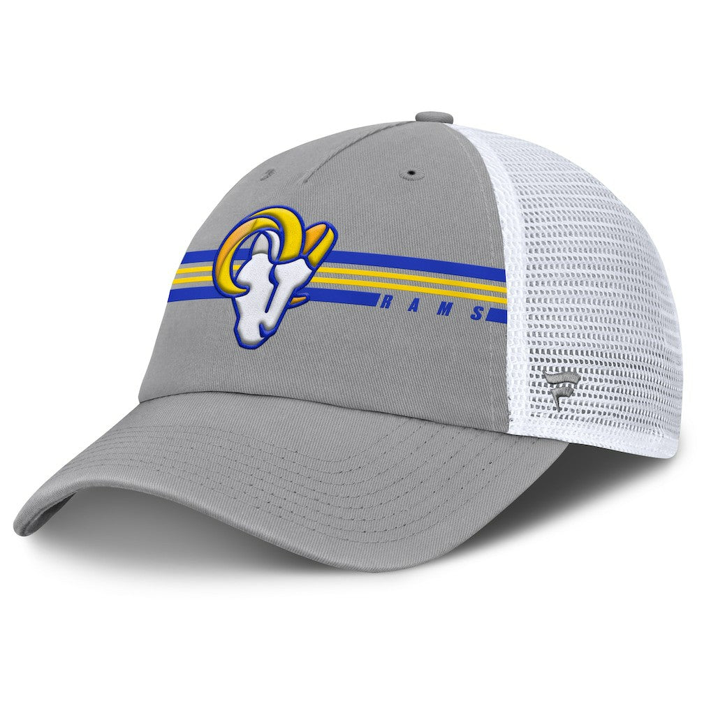 Fanatics Los Angeles Rams Singleback Trucker Adjustable Hat Gray