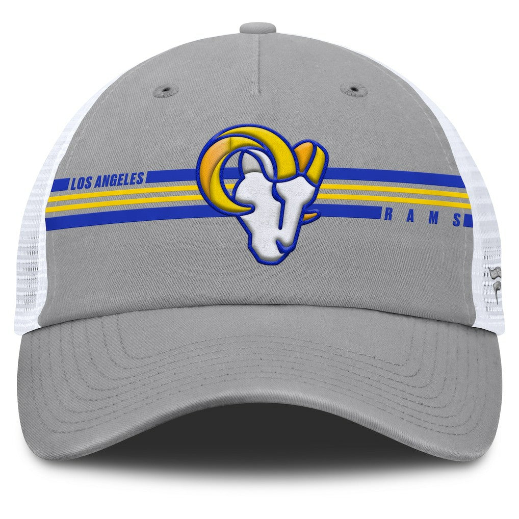 Fanatics Los Angeles Rams Singleback Trucker Adjustable Hat Gray