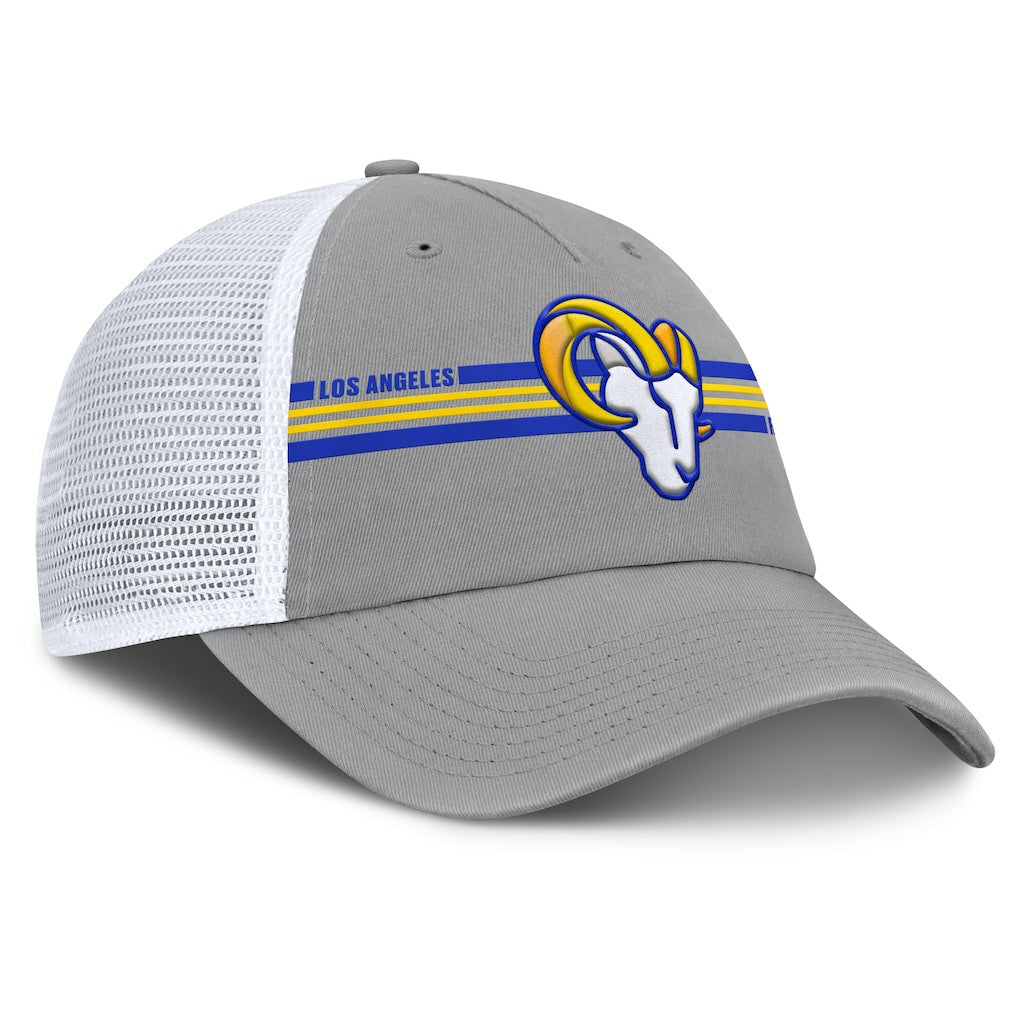 Fanatics Los Angeles Rams Singleback Trucker Adjustable Hat Gray