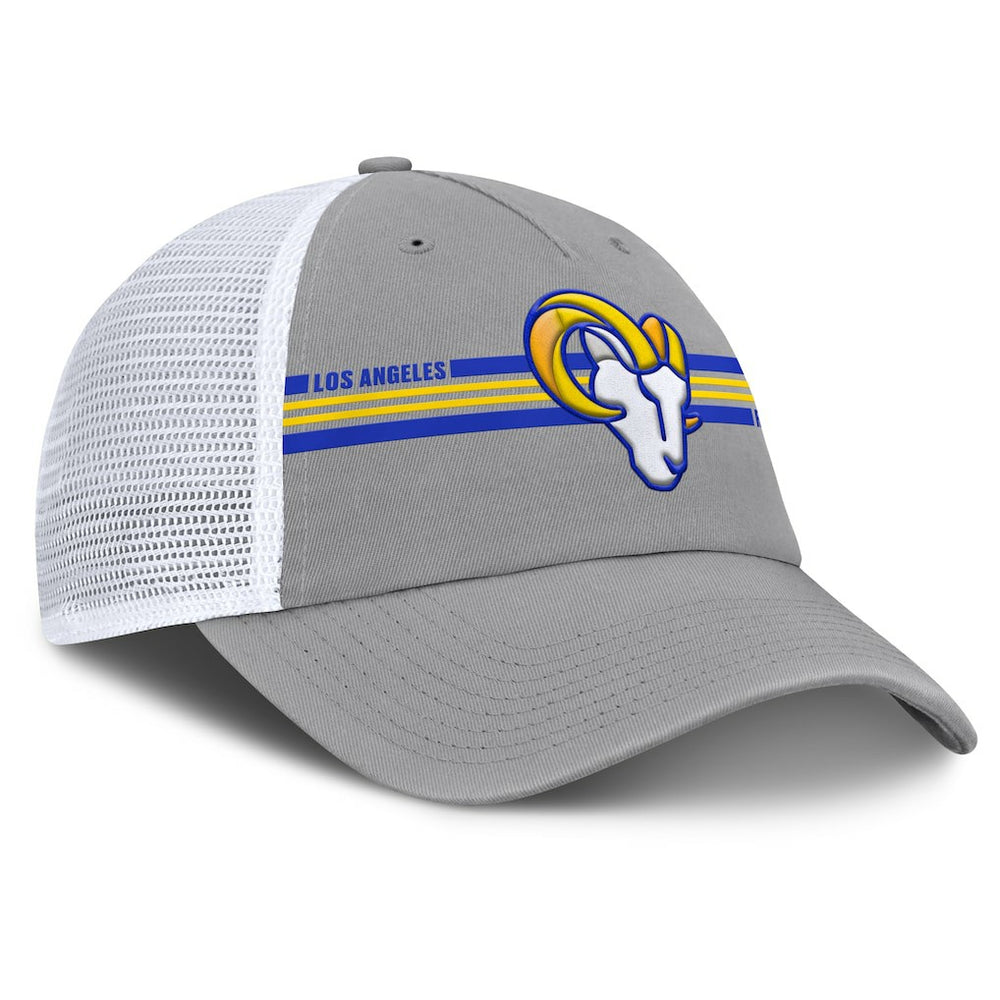Fanatics Los Angeles Rams Singleback Trucker Adjustable Hat Gray