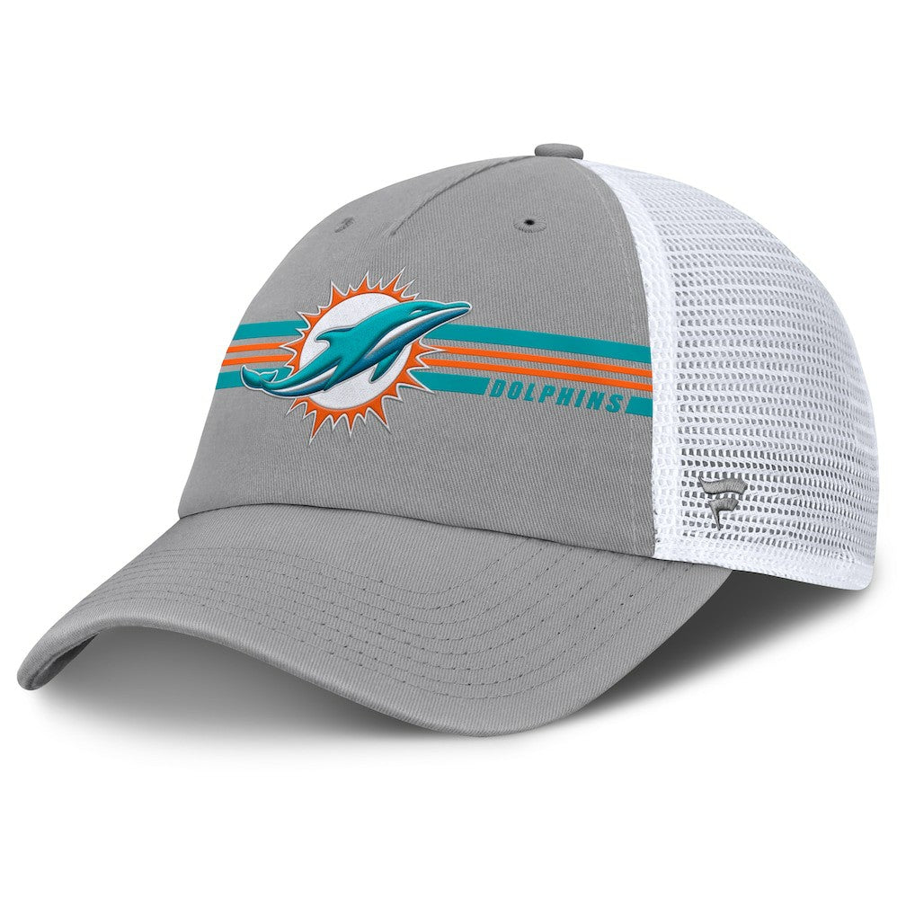 Fanatics Miami Dolphins Singleback Trucker Adjustable Hat Gray