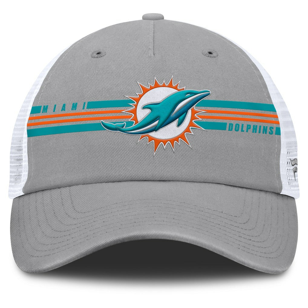 Fanatics Miami Dolphins Singleback Trucker Adjustable Hat Gray