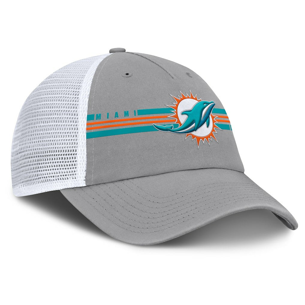 Fanatics Miami Dolphins Singleback Trucker Adjustable Hat Gray